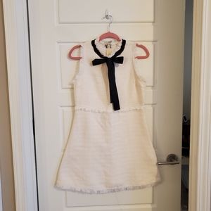 White tweed dress